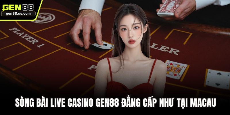 Sòng bài live casino GEN88 đẳng cấp như tại Macau